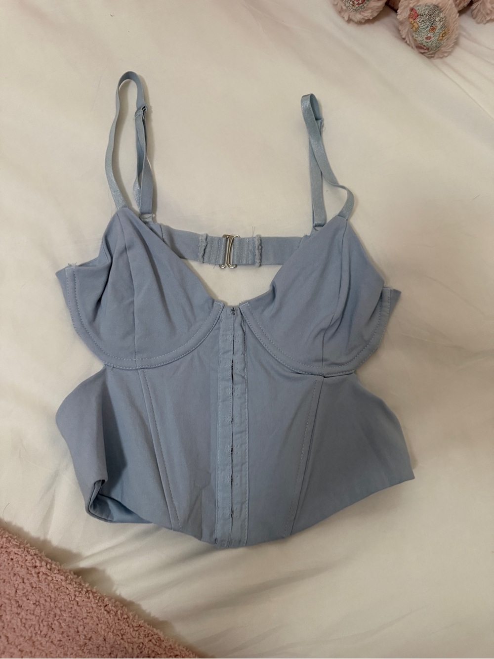 Garage Powder Blue Corset-Style Bustier Camisole